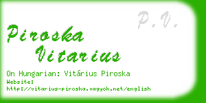 piroska vitarius business card